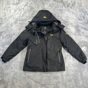Wantdo Women's Ski Jacket Black Women's Size Small Removable Hood
